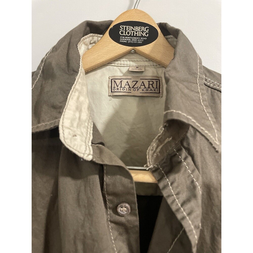 Vintage Mazari Origin of Khaki Mens Mokore Safari Zimbabwe Mozambique Shirt Sz M - Picture 3 of 6